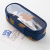 DD Clear Pen Case Transparent PVC Cute Animal Bear Print Students Pen Bag