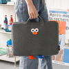 Cute Carton POMPOM Laptop Bag with Handle Strap Soft Cotton Shockproof Laptop Briefcase