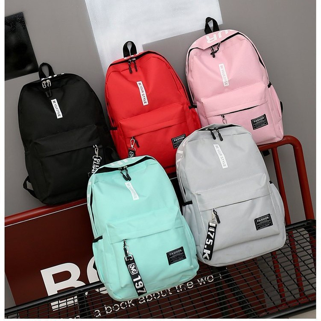 School Students Backpack Candy Color College Bag