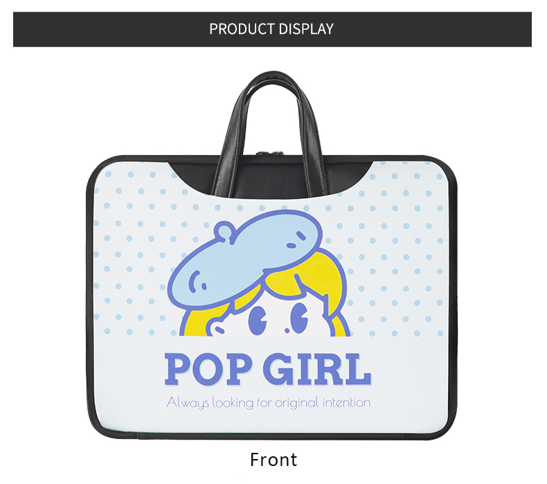 pop girl laptop bag front