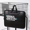 Custom Logo Design PU Leather Laptop Bag Black Simple Style Waterproof Laptop Briefcase