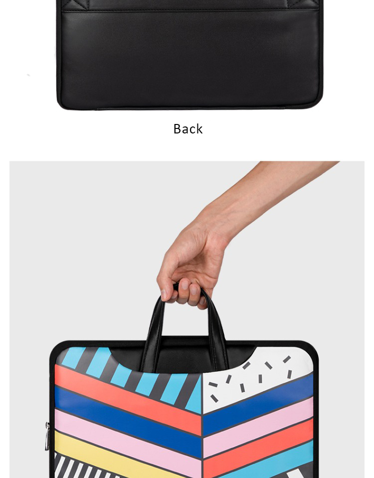 colorful stripe laptop bag strap