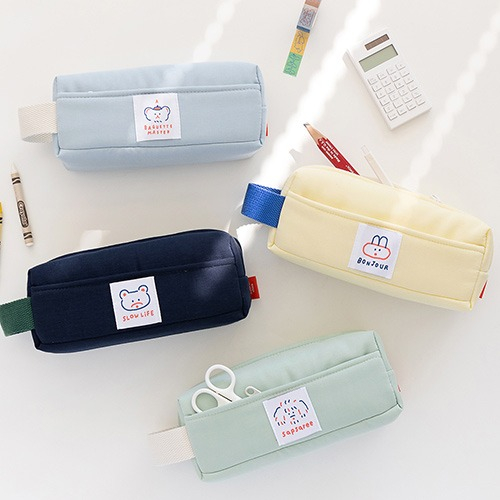 Korean Style Soft Cotton Pencase School Students Pen Bag