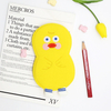 Korean Style Cute Pencase Cartoon Duck Shape Soft Cotton Pen Bag