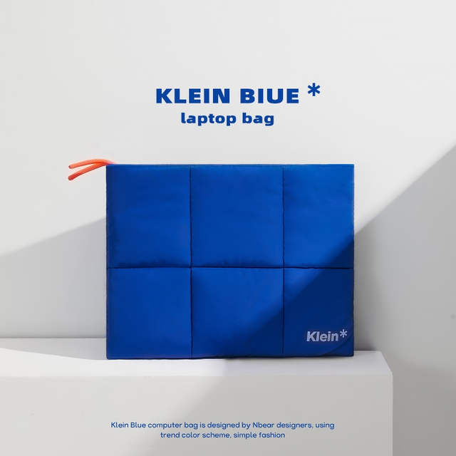 Custom Logo 8-16inch Klein Blue Soft Laptop Sleeve With Shoulder Strap