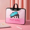 Custom Logo Design PU Leather Laptop Bag Girl Character College Students Travel Daily Use Laptop Bag