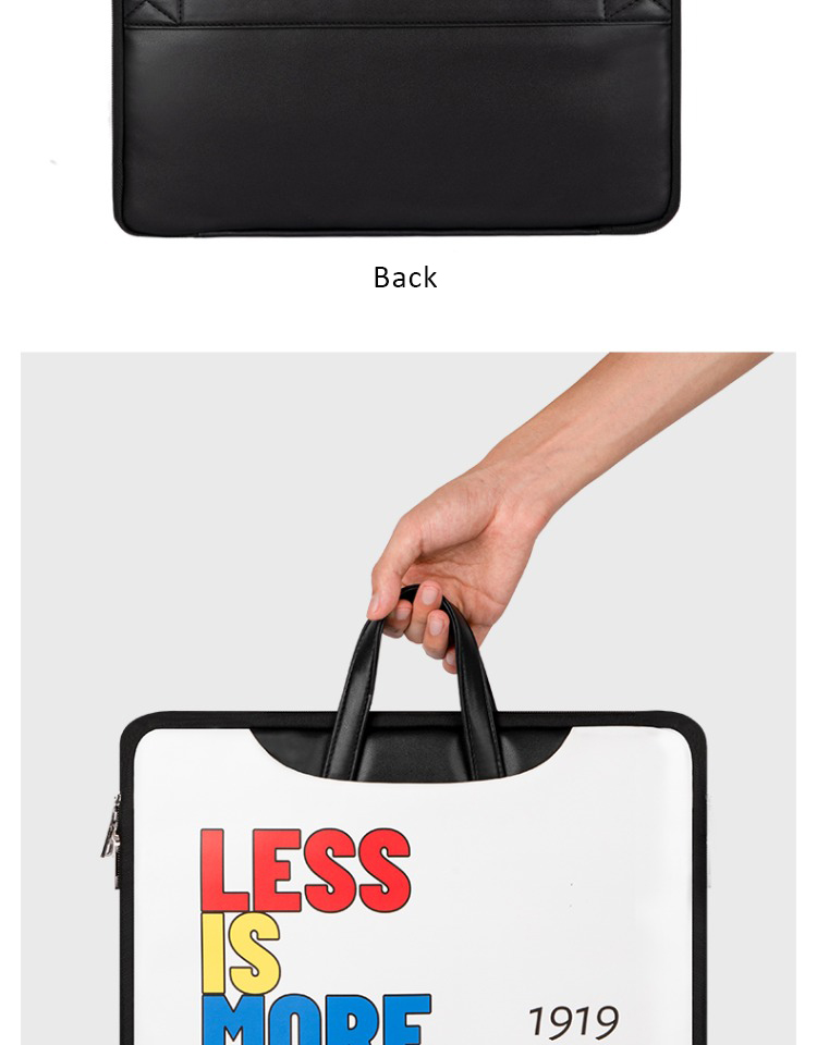 Less is more laptop bag back