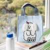 Cute Cartoon Print Reusable Bag Dails Shopping Ladies Handbag