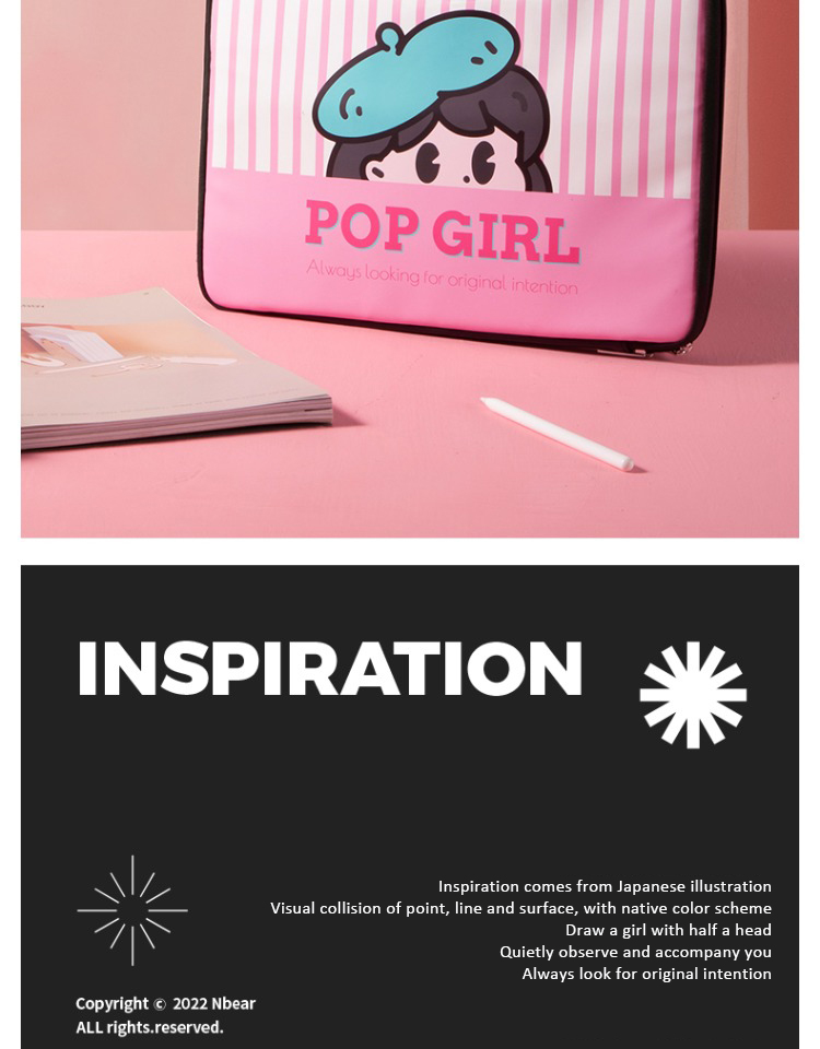 Girl character laptop bag inspiration