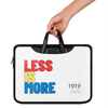 Custom Logo Design PU Leather Laptop Bag Less Is More Concept Travel Laptop Briefcase for Men Women
