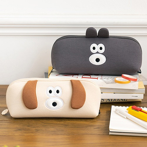 Cute Animal Shape Students Pen Case Soft Cone Shapepen Bag