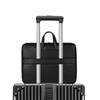 Custom Logo Design PU Leather Laptop Bag Black Simple Style Waterproof Laptop Briefcase