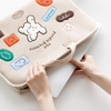 Cute Puppy Laptop Sleeve Soft Cotton Shockproof Laptop Bag with Handle Strap
