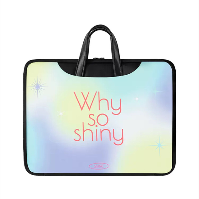 Custom Logo Design PU Leather Laptop Bag Smudge Style Laptop Bag for Teenager Women Girls