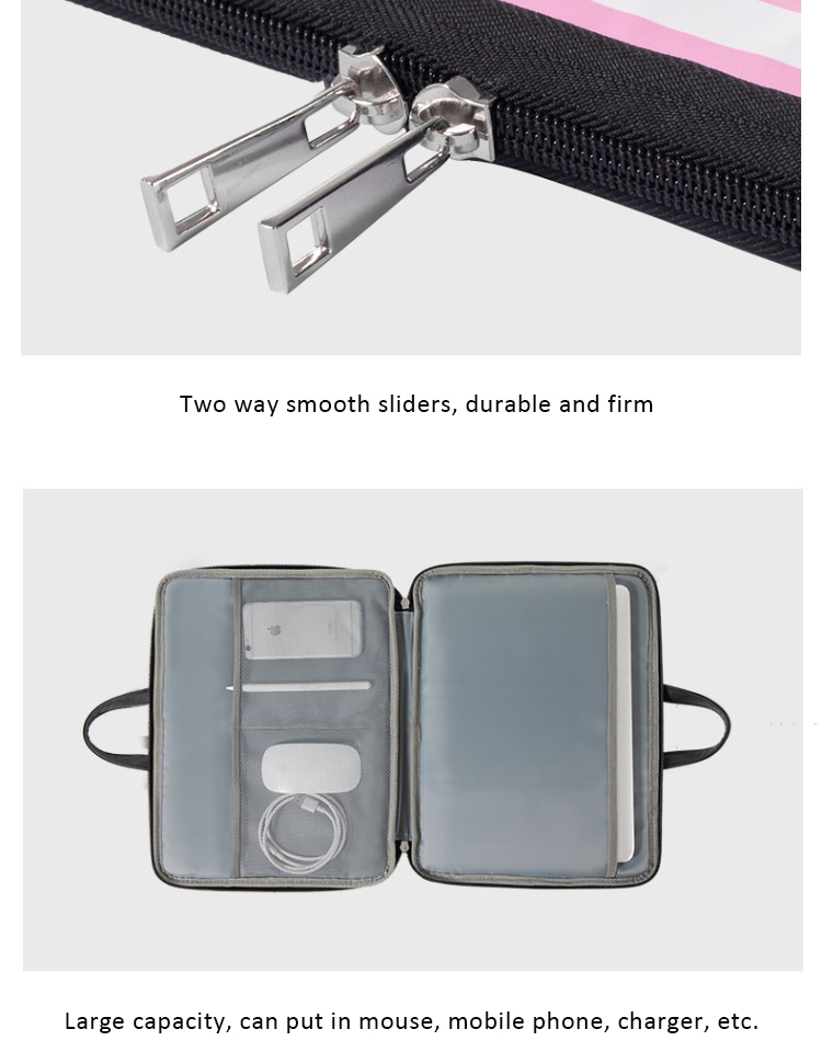 Girl character laptop bag inner