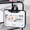 Custom Logo Design PU Leather Laptop Bag Letter Sentence Laptop Briefcase Factory Wholesale Laptop Sleeve