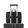 Custom Logo Design PU Leather Laptop Bag Less Is More Concept Travel Laptop Briefcase for Men Women