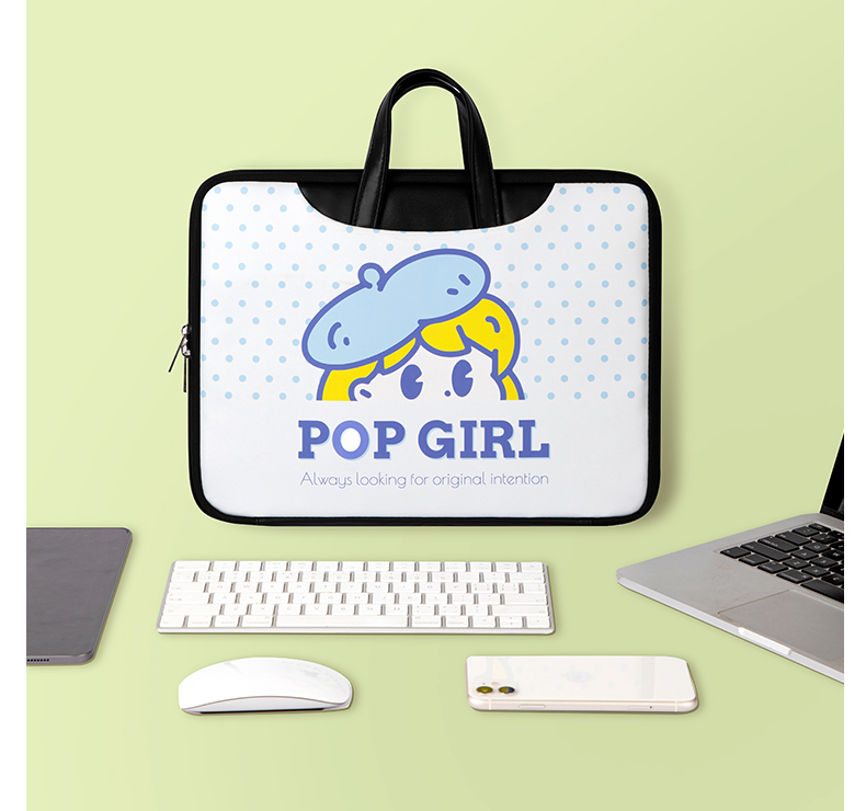 pop girl laptop bag detail scene show