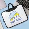 Custom Logo Design PU Leather Laptop Bag POP Girl Fashion Laptop Briefcase 