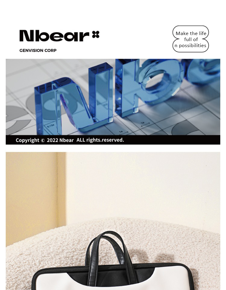 future feeling laptop bag detail