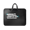 Custom Logo Design PU Leather Laptop Bag Black Simple Style Waterproof Laptop Briefcase