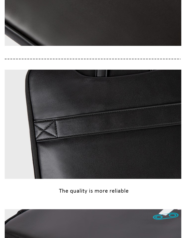 Simple black laptop bag part