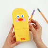 Korean Style Cute Pencase Cartoon Duck Shape Soft Silicone Pen Bag