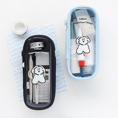 Korean Style Transparent Little Peper Pen Case Clear Students Pen Bag