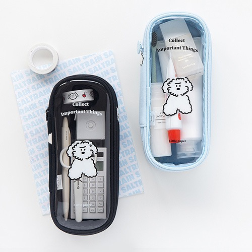 Korean Style Transparent Little Peper Pen Case Clear Students Pen Bag
