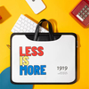 Custom Logo Design PU Leather Laptop Bag Less Is More Concept Travel Laptop Briefcase for Men Women