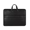 Custom Logo Design PU Leather Laptop Bag Black Simple Style Waterproof Laptop Briefcase