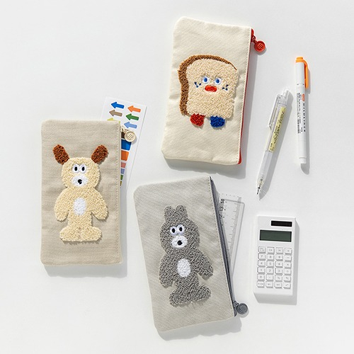 Cute animal pattern pen pouch school students use pen bag