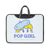 Custom Logo Design PU Leather Laptop Bag POP Girl Fashion Laptop Briefcase 