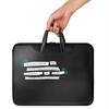 Custom Logo Design PU Leather Laptop Bag Black Simple Style Waterproof Laptop Briefcase