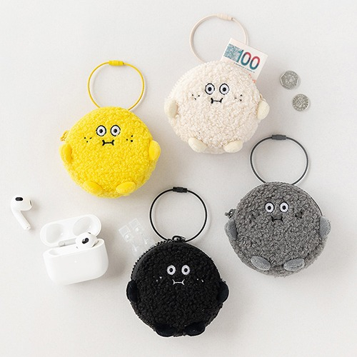 Cute Korean Style Airpods Pouch Soft Fur Mini Earphone Case